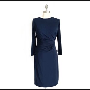 Navy Vince Camuto long- sleeved jersey dress SIZE 6